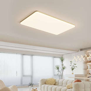 卧室吸顶灯房间风客厅现代卧室简约创意具吸顶灯超薄护眼奶油大灯