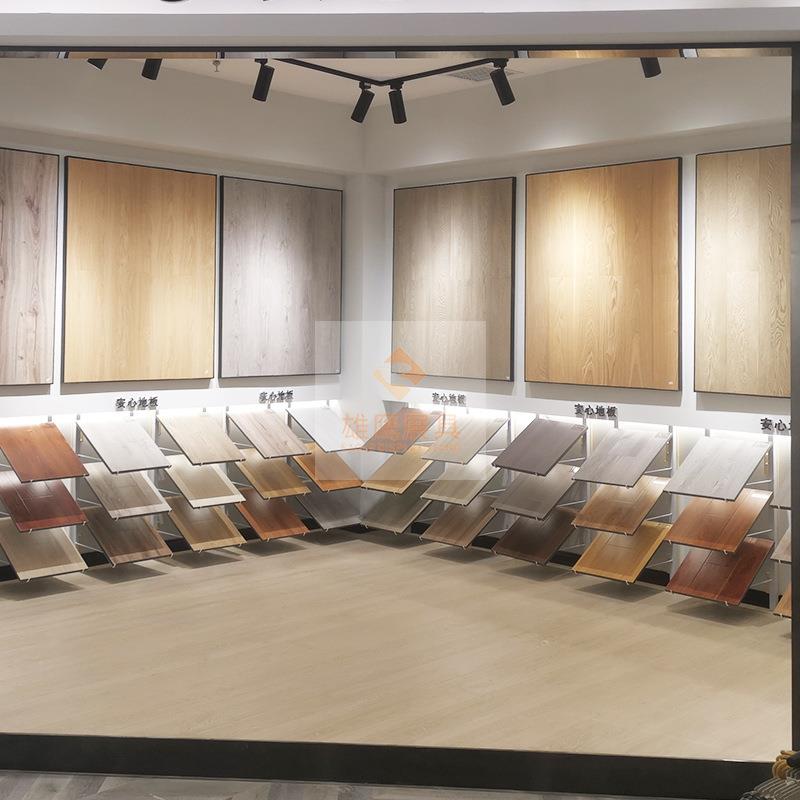 木697地展示架挂墙式板瓷展架金属管板材腰线壁挂式架多层砖可折