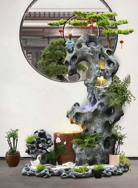 大型花园庭院装饰鱼池落地假山流水摆件喷泉公司阳台鱼缸瀑布造景