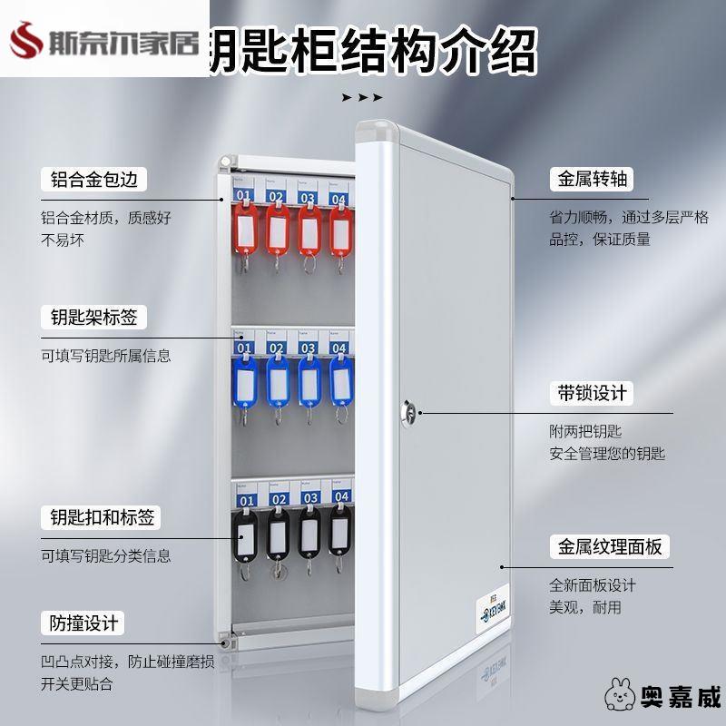 钥匙箱壁挂式房地产中介物业汽车锁匙收纳存放盒储存管理盒钥匙柜