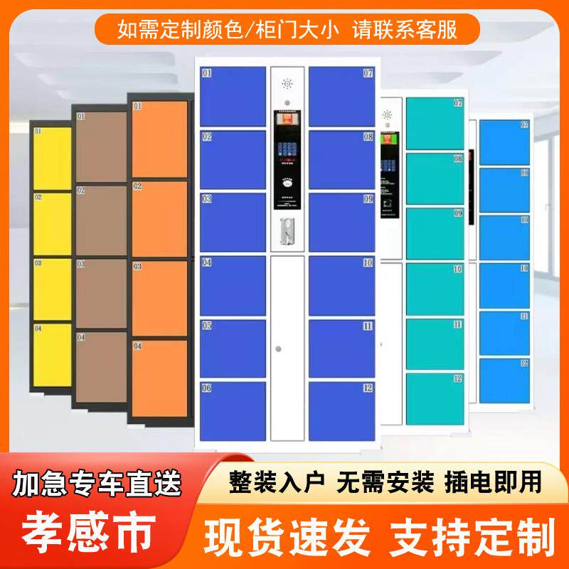 孝感超市电子存包柜商场智能刷卡寄存柜指纹条码人脸识别存放柜