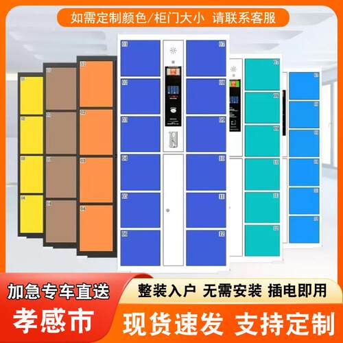 孝感超市电子存包柜商场智能刷卡寄存柜指纹条码人脸识别存放柜