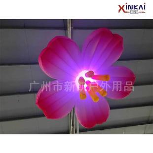 板灯光景饰吊挂花 制天定花 悬挂充气百合花婚礼派对LED花朵
