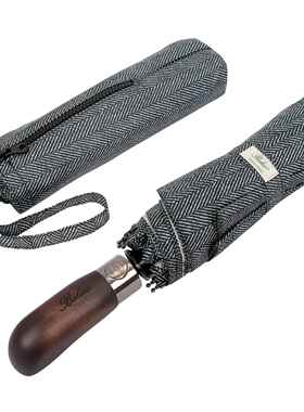 正品现货英国Balios手工折两实木手柄女速 晴雨用雨伞干 叠全自动