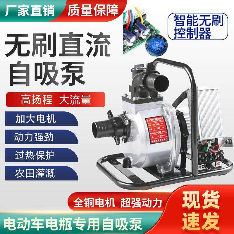 直流无刷自吸泵 大量抽水泵12V24V48v60V电瓶车抽水泵