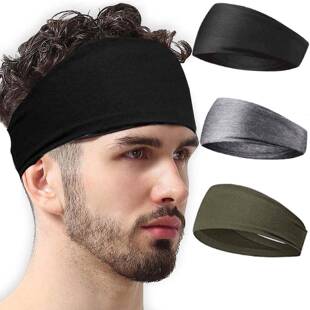 Headband Men Women Band Sweatband Sport Running Hair Ribbon