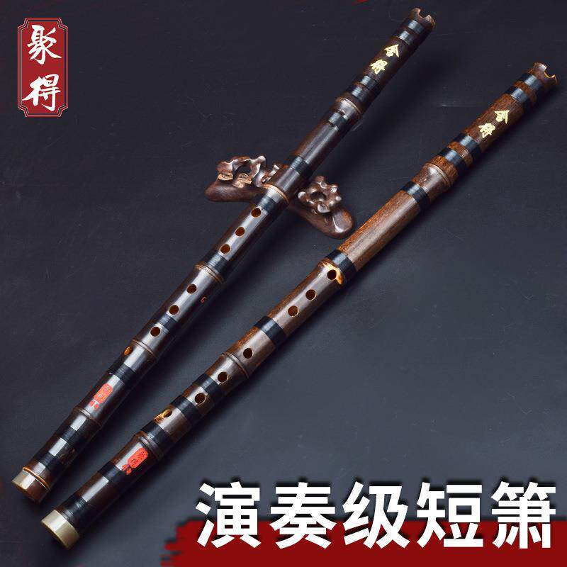 箫乐器初学入门专业演奏精制紫竹短萧笛八孔调六古风玉洞潇成人