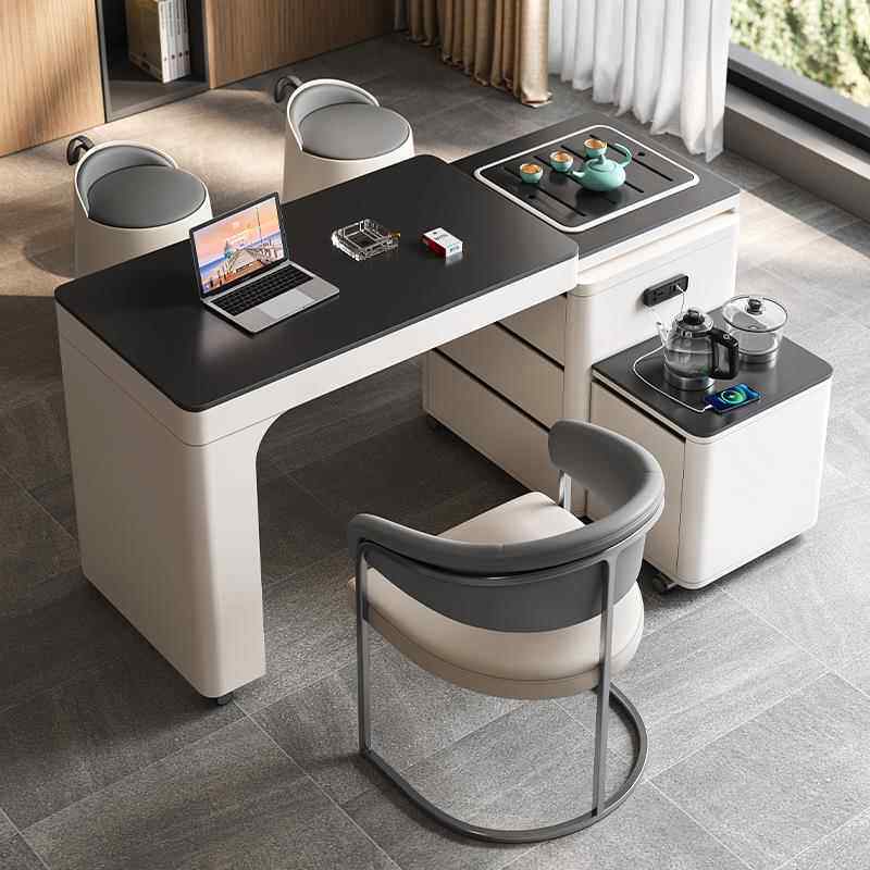 阳台茶桌椅组合现代简约旋转伸缩可移动泡茶台小户型家用泡茶桌