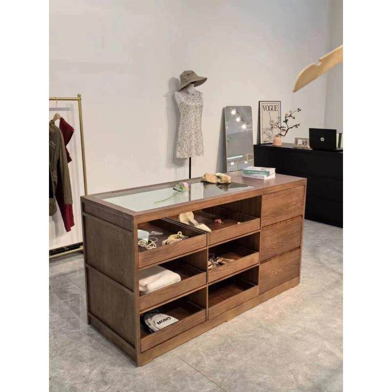 服装店收银台中岛台展示桌储物柜烤漆装饰品柜摆件展台陈列展示台