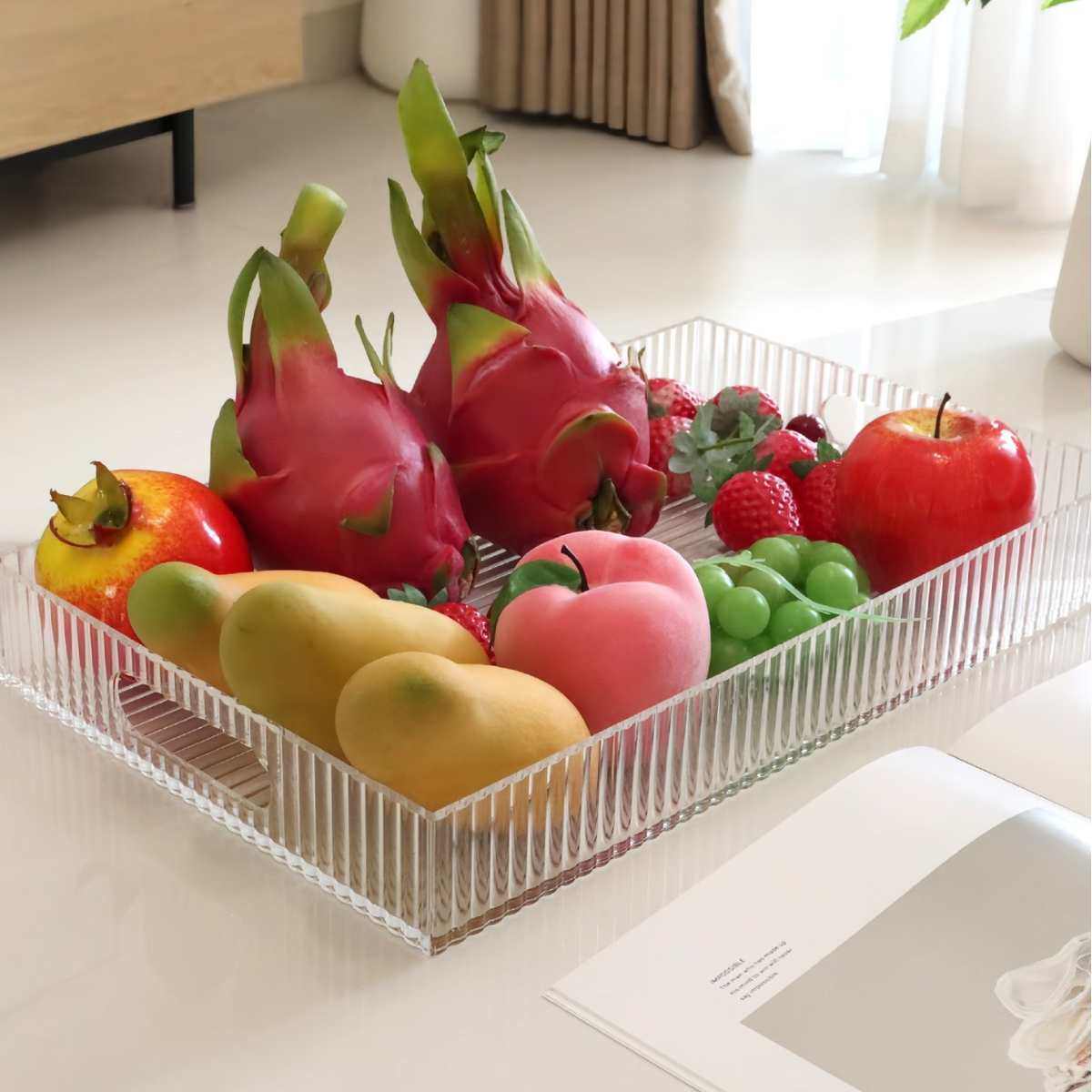 透明方形收纳盒客厅家用学校办公室桌面整理盒文具收纳盒储物盒