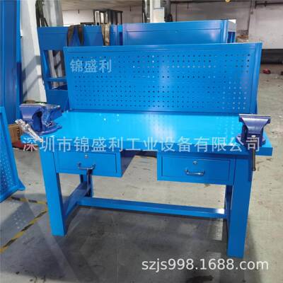 锦盛利全钢制钳工桌教育装备四工位钳工实训作业台不锈钢培训桌