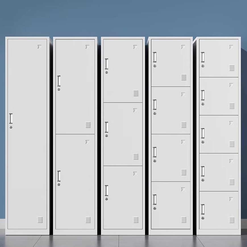 储物柜办公室钢制衣箱更衣柜衣柜铁皮柜锁鞋柜单门柜更带员工宿舍