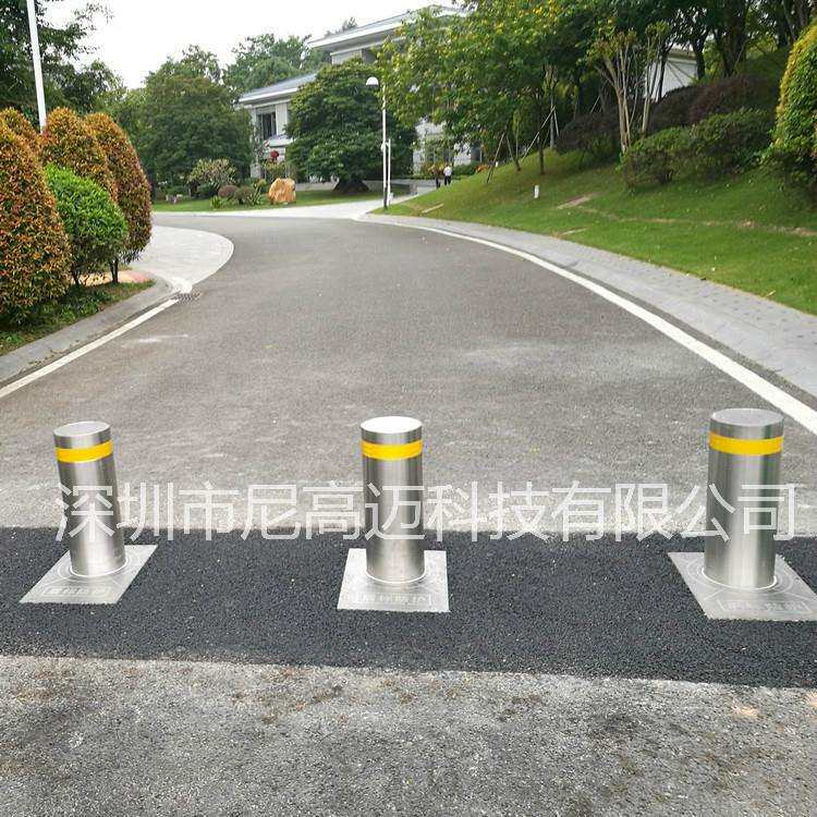 小区进出口全自动液压防冲撞升降柱智能申缩挡车杆地柱不锈钢路桩
