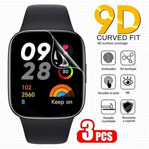 3pc 9D Curved Soft Hydrogel Film For Redmi Watch 2 3 Lite Ac