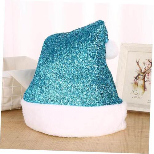 High end composite fur dog Christmas hat decoration