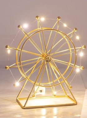 简约现代客厅电视柜酒柜装饰品摆件创意旋转摩天轮办公室桌面摆设