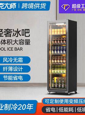 门490L风冷保鲜柜商用冰柜酒吧冷藏柜酒水饮料啤酒展示柜厂家