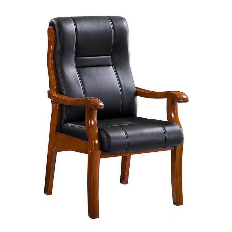 实木会议室会议椅固定班前椅真皮老板办公电脑椅主席台座椅条桌椅