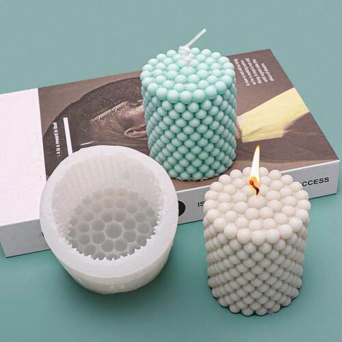 3D Cylinder Candle Mold DIY Silicone Candle Mold Cake Resin