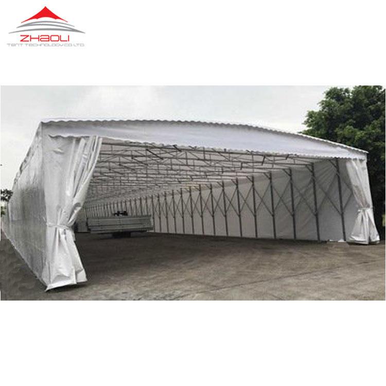 广州出口推拉棚高品质推拉篷伸缩活动雨棚移膜结构工厂出口