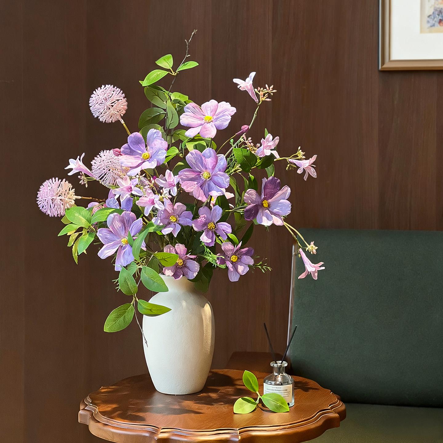 仿真花束假花仿真花摆设高级感逼客厅餐厅装饰花插花轻奢高端摆件