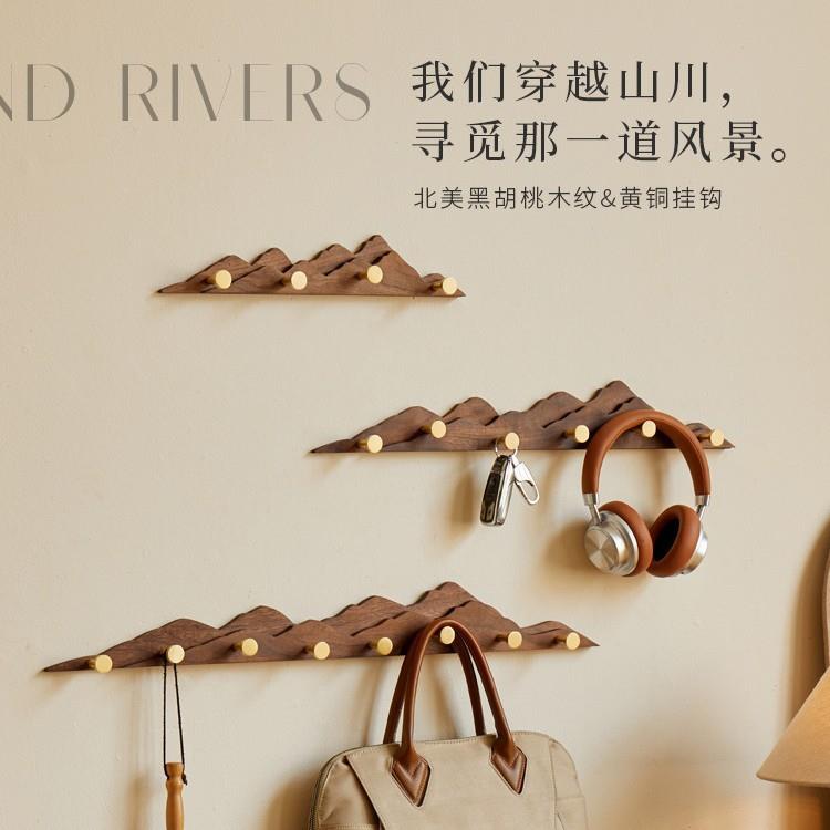 挂衣架墙上壁挂进门玄关入户门挂衣钩创意衣服衣帽黄铜挂钩免打孔