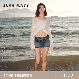 土耳其牛仔Miss Sixty2024春季牛仔短裤女配腰带工装裙裤