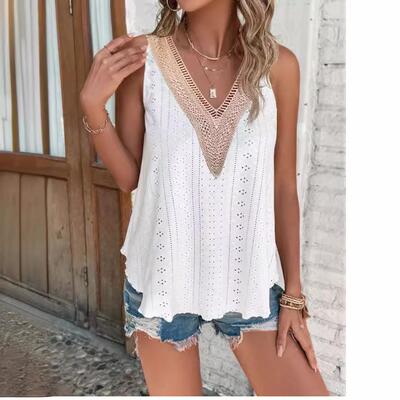 V Neck Tank Casual Fitted Sleeveless Summer Women Clothing