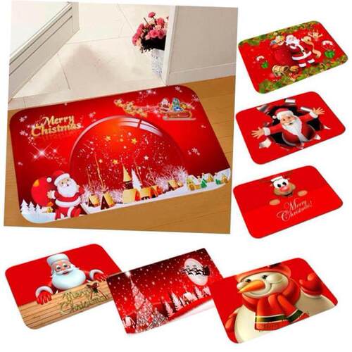 Santa Claus Christmas Mat Outdoor Carpet Merry Christmas