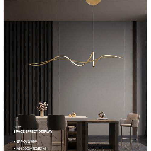 性餐吊灯1.6米现代1.2一字1.4长条饭厅吧628台极简约l个厅ed餐桌