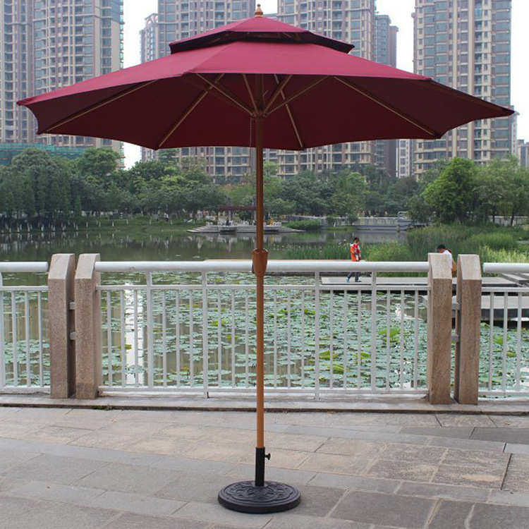 花园遮阳伞中柱伞庭院伞户外伞奶茶店带桌椅院子仿木纹酒吧太阳伞,居家日用,伞,淘宝优惠券,粉丝福利购,淘宝优惠卷