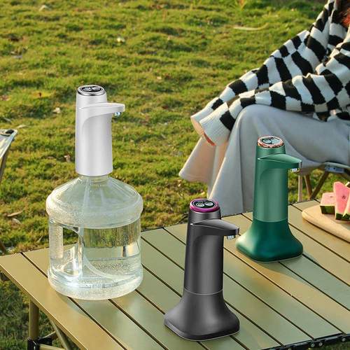 厂家直销电动抽水器家用桶装水智能自动上水器带底座饮水机无线吸