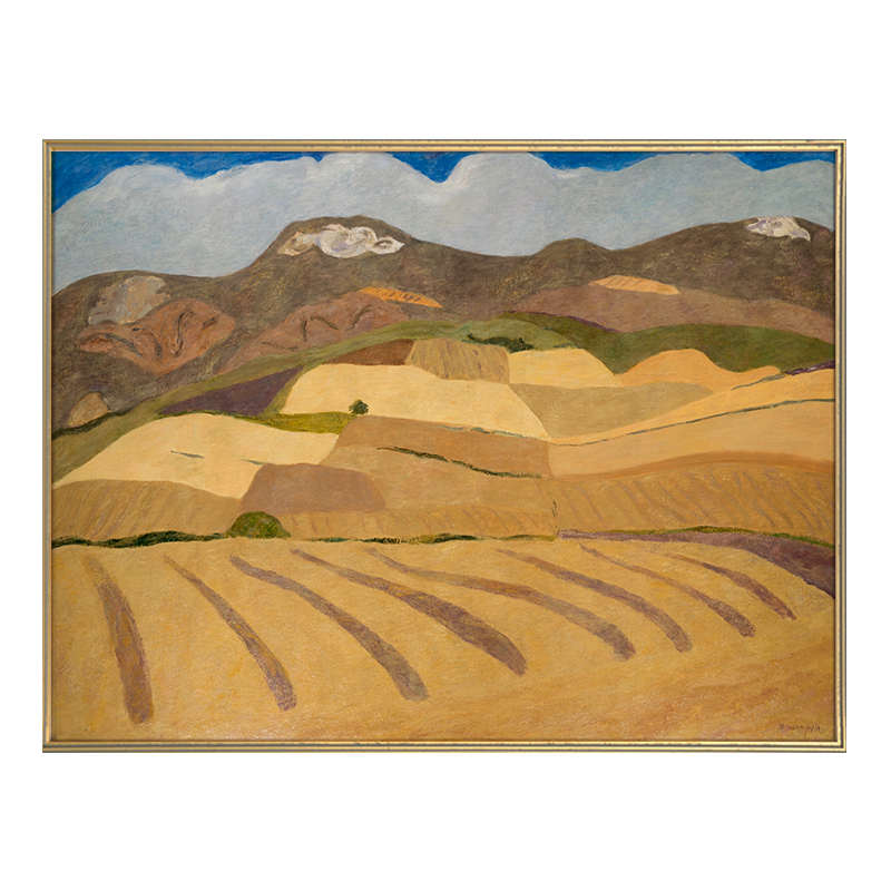金黄麦浪 高端室内软装挂画欧式田园风景装饰画小众客厅沙发墙画图片