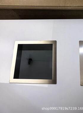 洗手池台面黑色垃圾桶无盖投口圈304不锈钢厕所台上悬空挂式投口