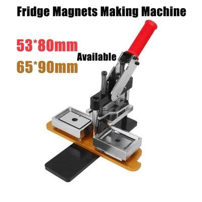 Professional Alloy Manual Rectangular Fridge Magnet Press Ma