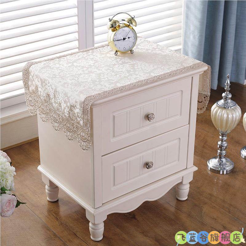 床头柜盖布欧式立式空调电视防尘罩蕾丝卧室长方形盖巾方巾斗柜