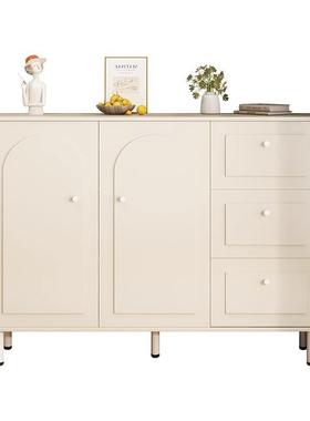 餐边柜储物柜子客靠墙一体置物现代简约家用茶柜水纳柜白色cbg008