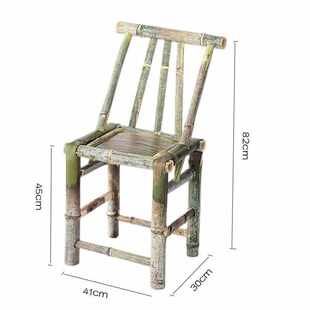 竹椅子老式手工靠背椅家用毛竹椅手工编制老式竹子小椅阳台休闲