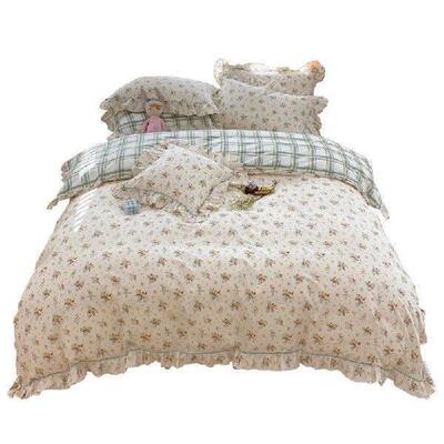 Four-Piece Bed Skirt Pure Cotton Household Bedding
