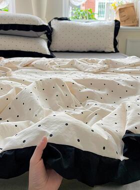 2被CXM25新款法式赫风本夏四件套韩版花0边夏凉被