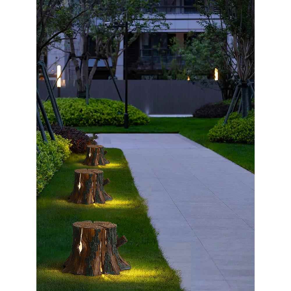 新品树桩灯树脂草地灯花园庭院外户外防水园林造景景观灯饰