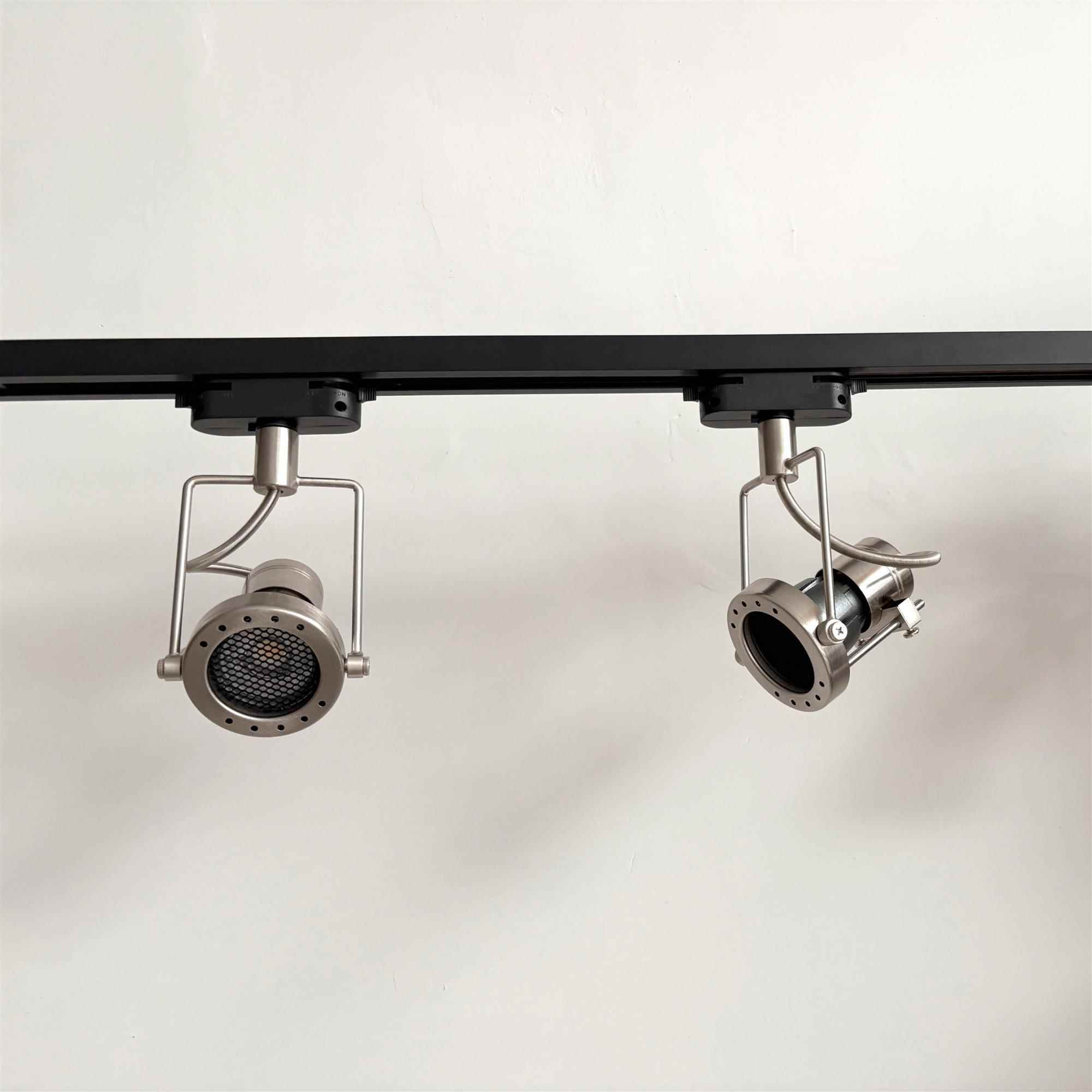 覆古包豪斯明装轨道灯工业风射灯商用酒馆咖啡厅服装店铺金属吸顶