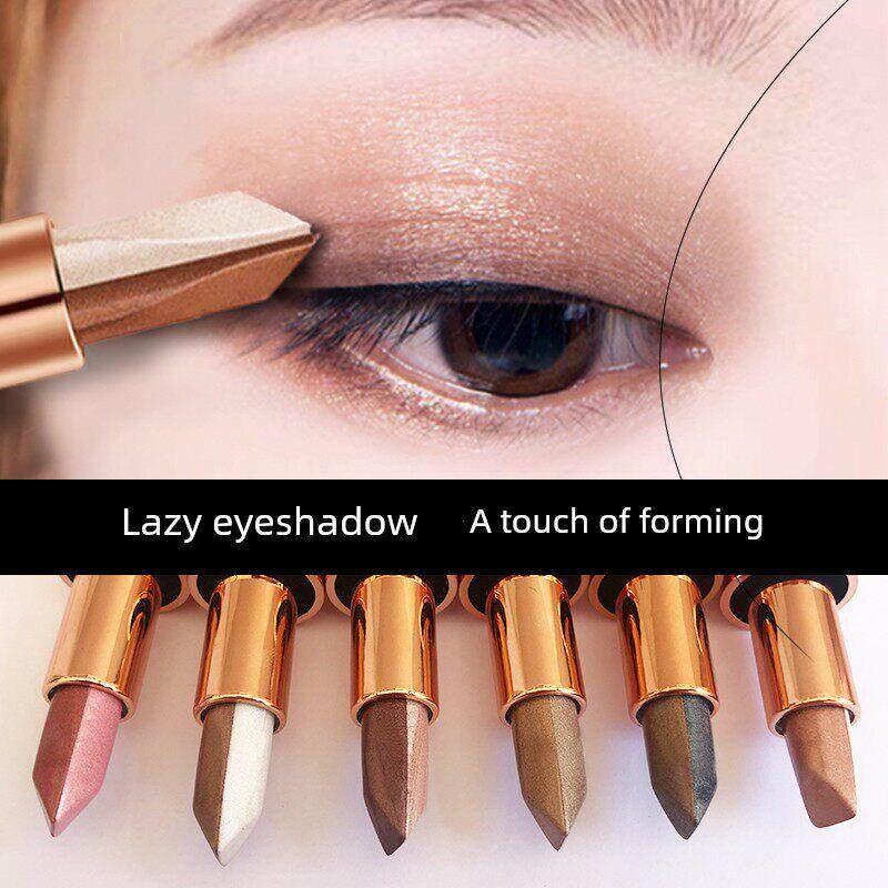 推荐眼影棒、懒人眼影笔、一触成型双色防水珠光大地色新渐变