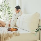 床上靠枕沙发靠背可拆洗款 2024新款 床头靠垫臻品雪芙绒压线轻奢款