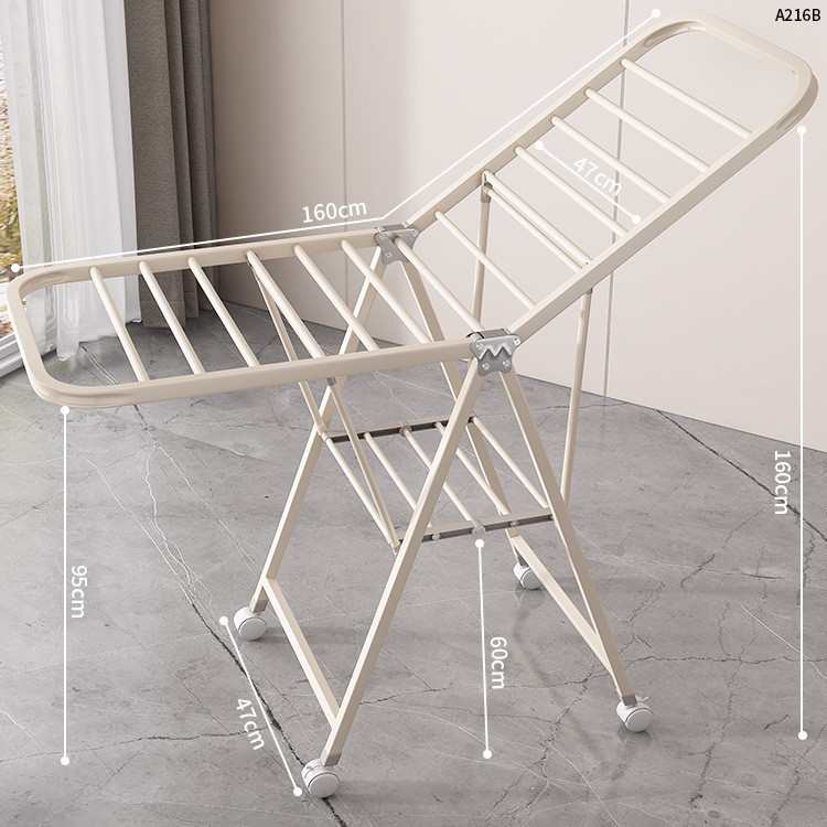 凉内多功能晒家用挂衣阳台杆晾衣架落地卧室架晒被子折叠晒衣
