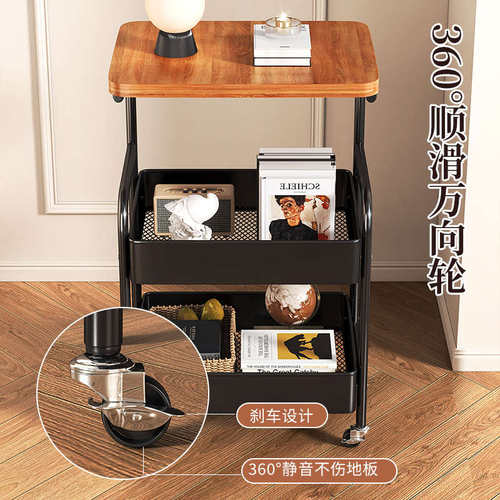 多层厨房架子落地小推车卫生间浴室零食置储架移动物客厅架收纳物