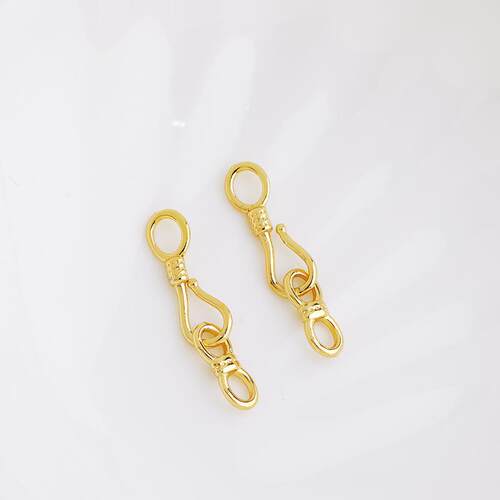 14K包金保色8字连接扣手链项链收尾S扣材料diy手工勾扣饰品配件