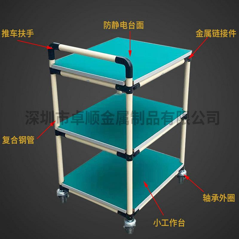 工防静电周转电车带轮可503移车间子动操厂作台精益管推车货物工