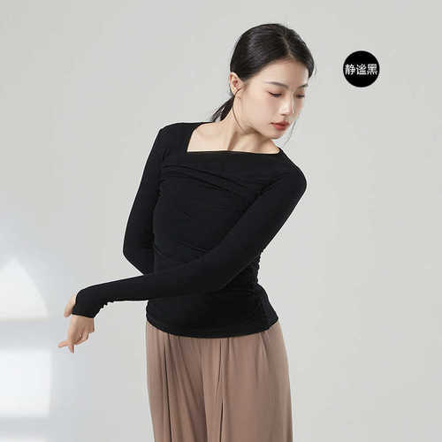 服网功服服上衣长袖2024现代春秋女形体练纱舞蹈古典舞