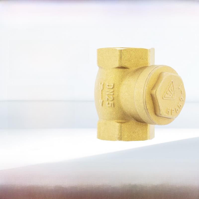 上海沪工阀门H14W-16T水平铜止回阀50螺纹单向阀Dn25 32 4点